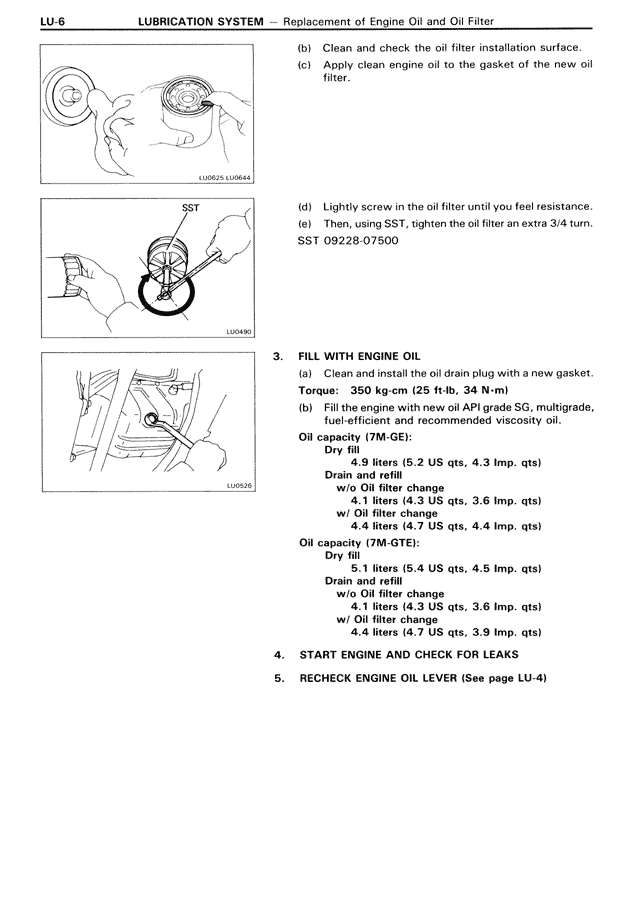 Lubrication System — MK3 Supra Lubrication System, page 6