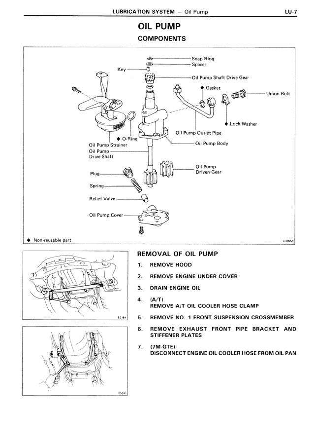Oil Pump Components — MK3 Supra Lubrication System, page 7