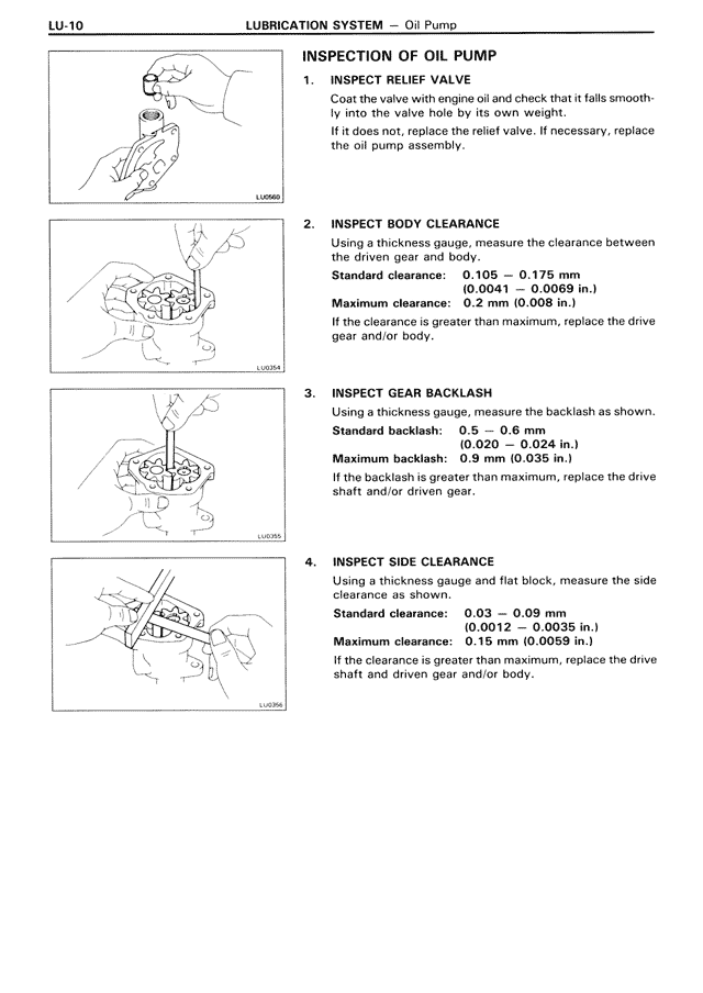 Inspection of Oil Pump — MK3 Supra Lubrication System, page 10