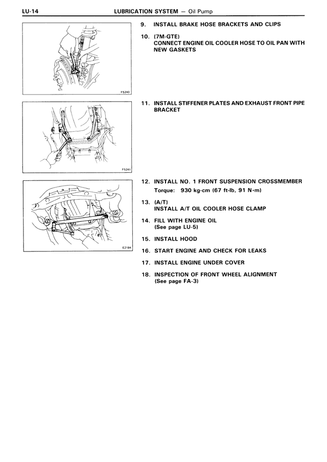 Lubrication System — MK3 Supra Lubrication System, page 14