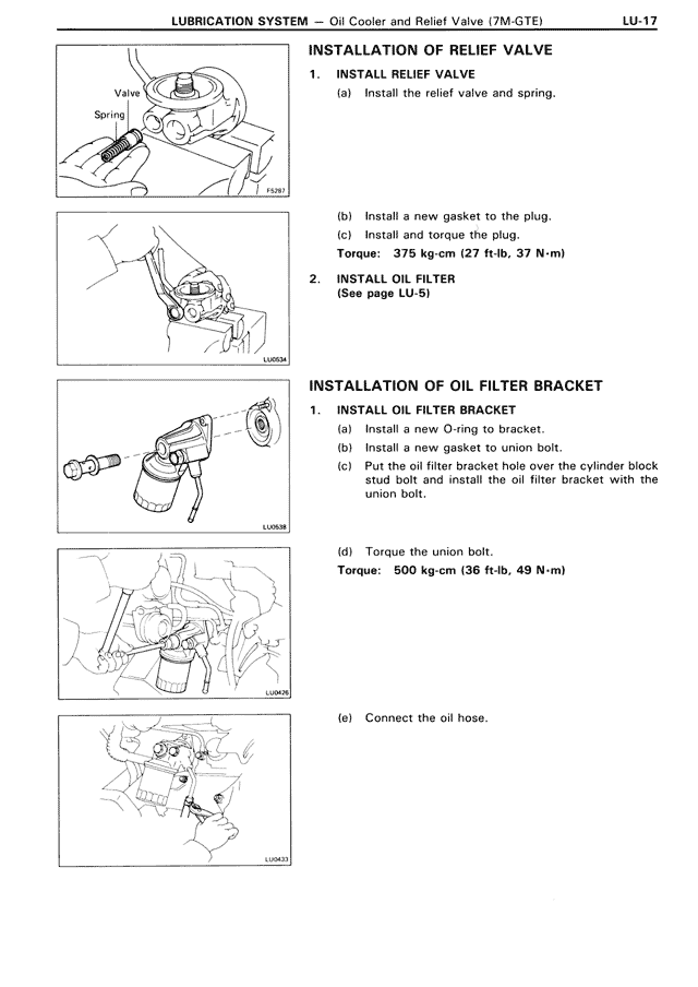 Lubrication System — MK3 Supra Lubrication System, page 17