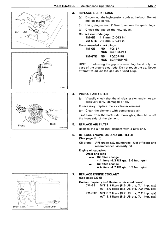 Maintenance — MK3 Supra Maintenance, page 7