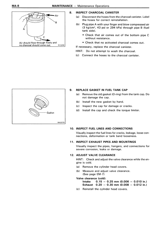 Maintenance — MK3 Supra Maintenance, page 8