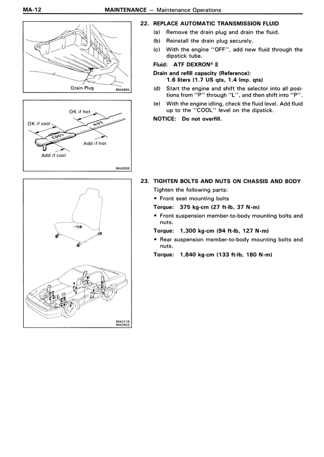 Maintenance — MK3 Supra Maintenance, page 12
