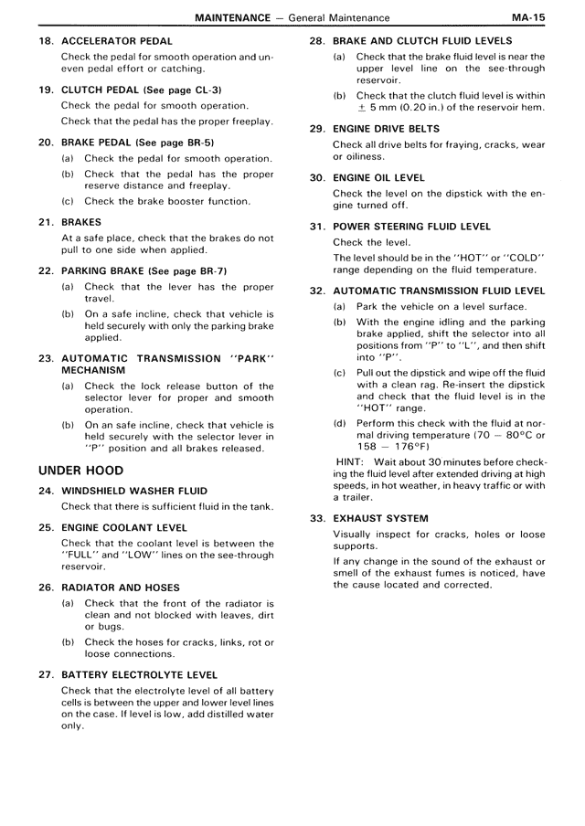 Maintenance — MK3 Supra Maintenance, page 15