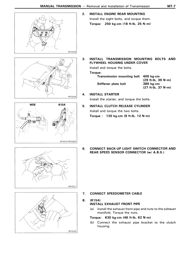 Manual Transmission — MK3 Supra Manual Transmission, page 7