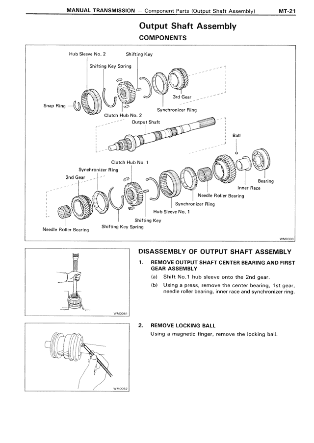 Output Shaft Assembly — MK3 Supra Manual Transmission, page 21