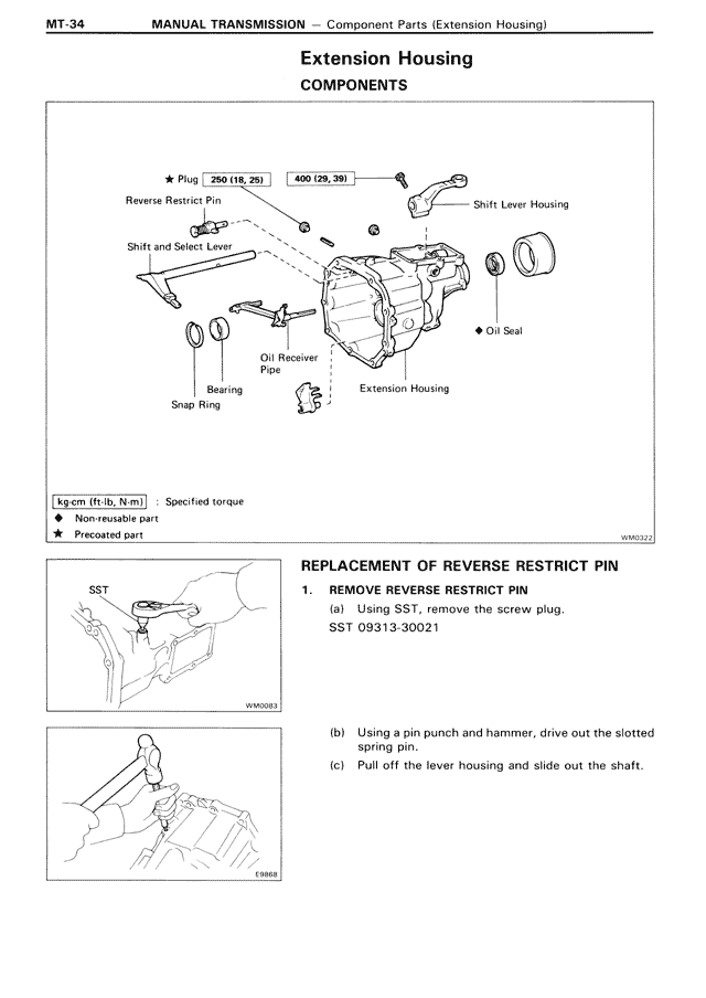 Extension Housing Components — MK3 Supra Manual Transmission, page 34