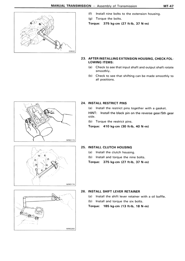 Manual Transmission — MK3 Supra Manual Transmission, page 47