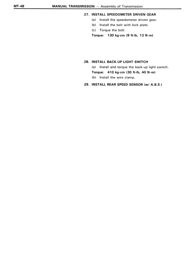 Manual Transmission — MK3 Supra Manual Transmission, page 48