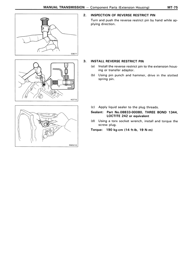 Manual Transmission — MK3 Supra Manual Transmission, page 75