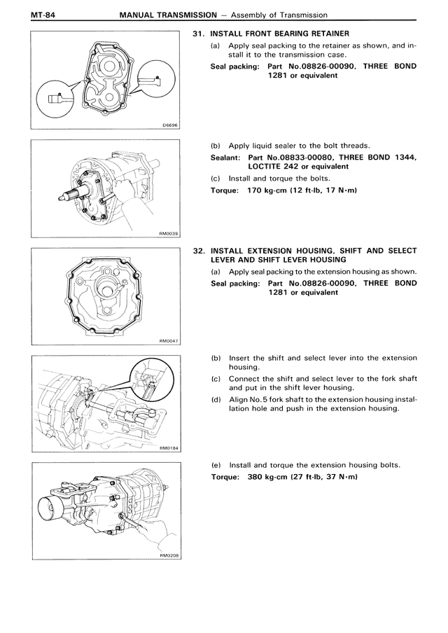 Manual Transmission — MK3 Supra Manual Transmission, page 84