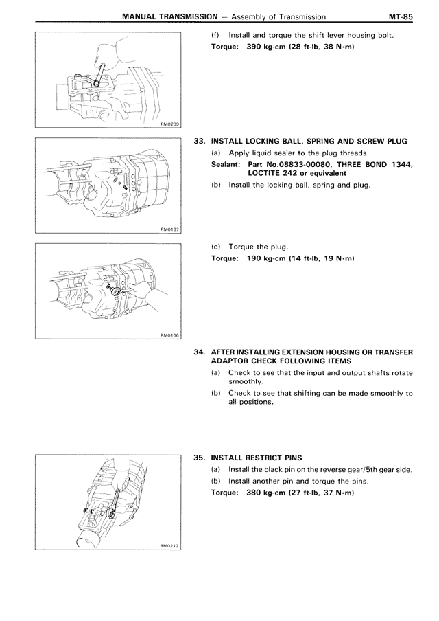 Manual Transmission — MK3 Supra Manual Transmission, page 85