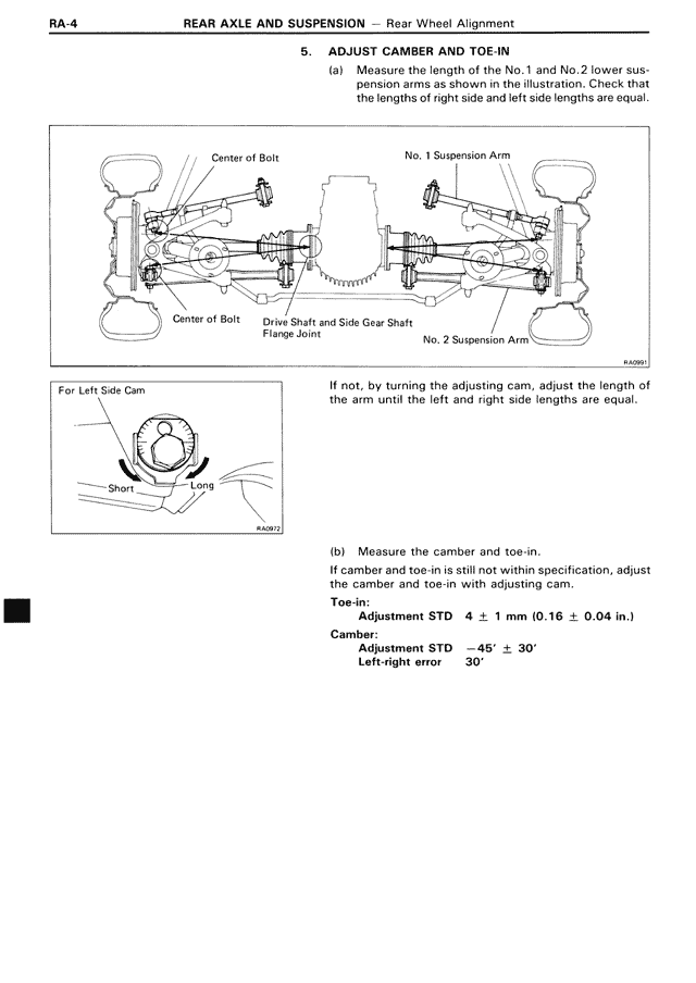 Adjust Camber and Toe-In — MK3 Supra Rear Axle & Suspension, page 4