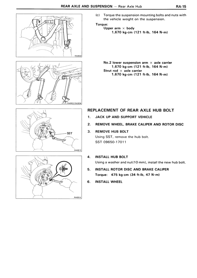 Rear Axle & Suspension — MK3 Supra Rear Axle & Suspension, page 15