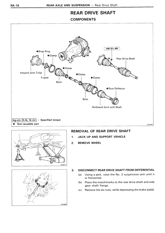 Rear Drive Shaft — MK3 Supra Rear Axle & Suspension, page 16