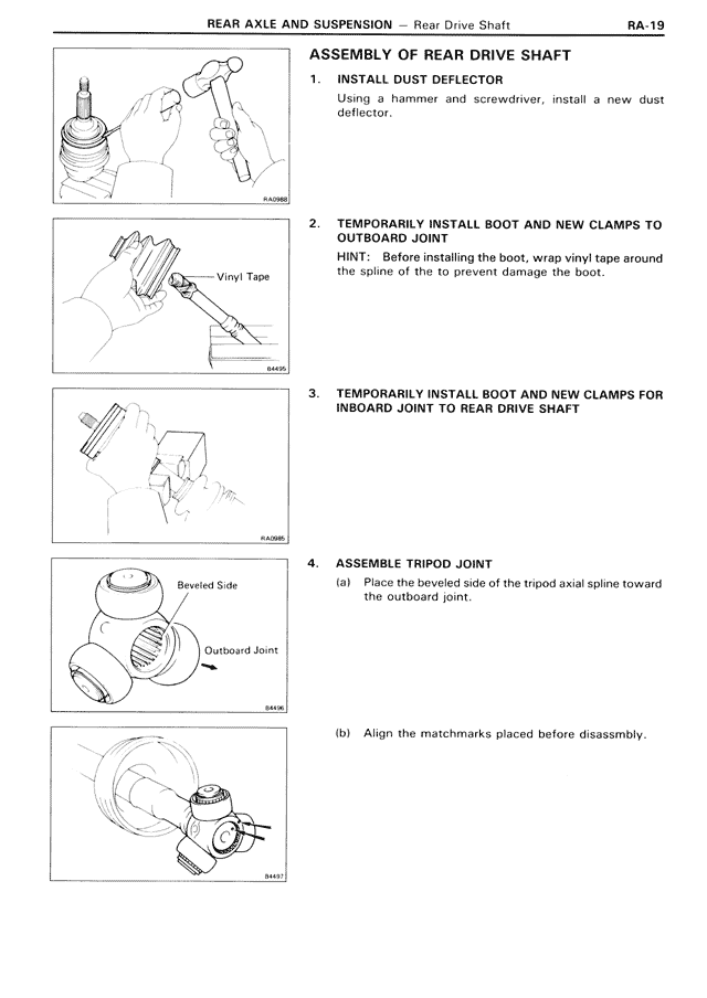 Assembly of Rear Drive Shaft — MK3 Supra Rear Axle & Suspension, page 19