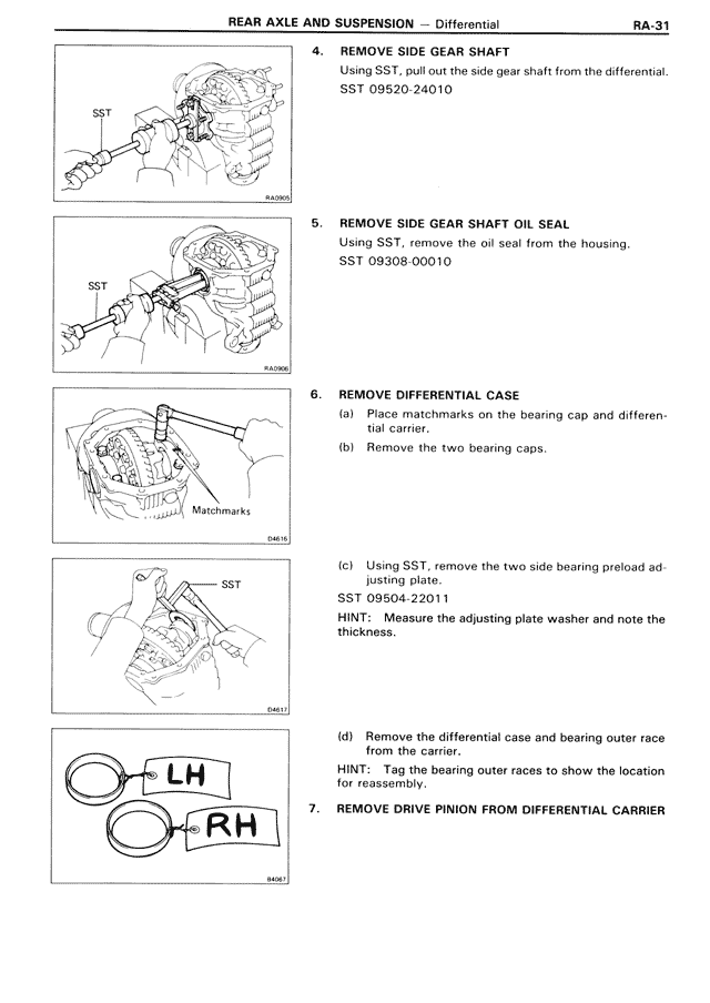 Rear Axle & Suspension — MK3 Supra Rear Axle & Suspension, page 31