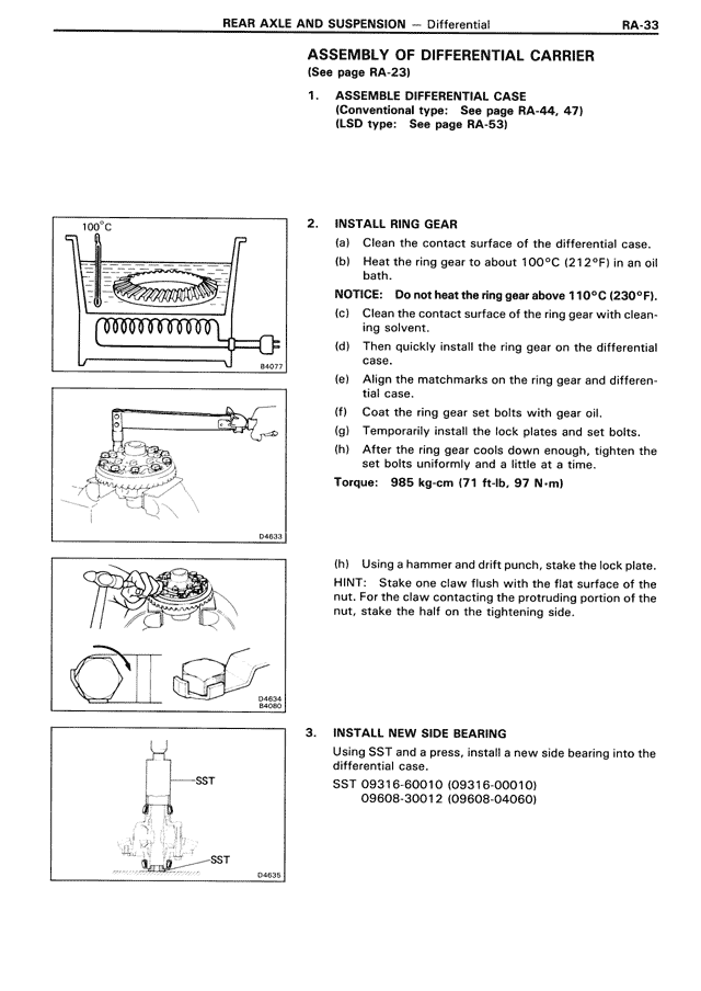 Assembly of Differential Carrier — MK3 Supra Rear Axle & Suspension, page 33