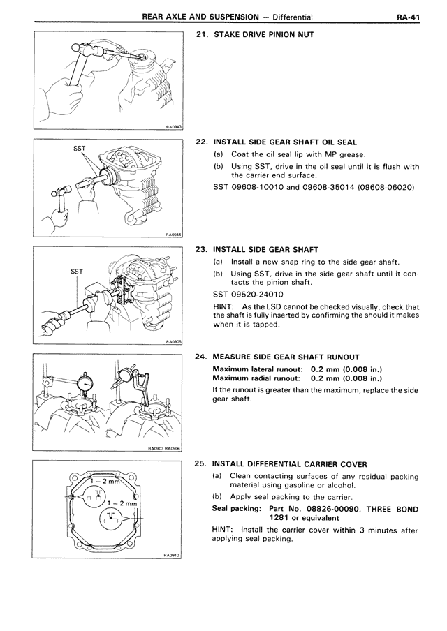 Rear Axle & Suspension — MK3 Supra Rear Axle & Suspension, page 41