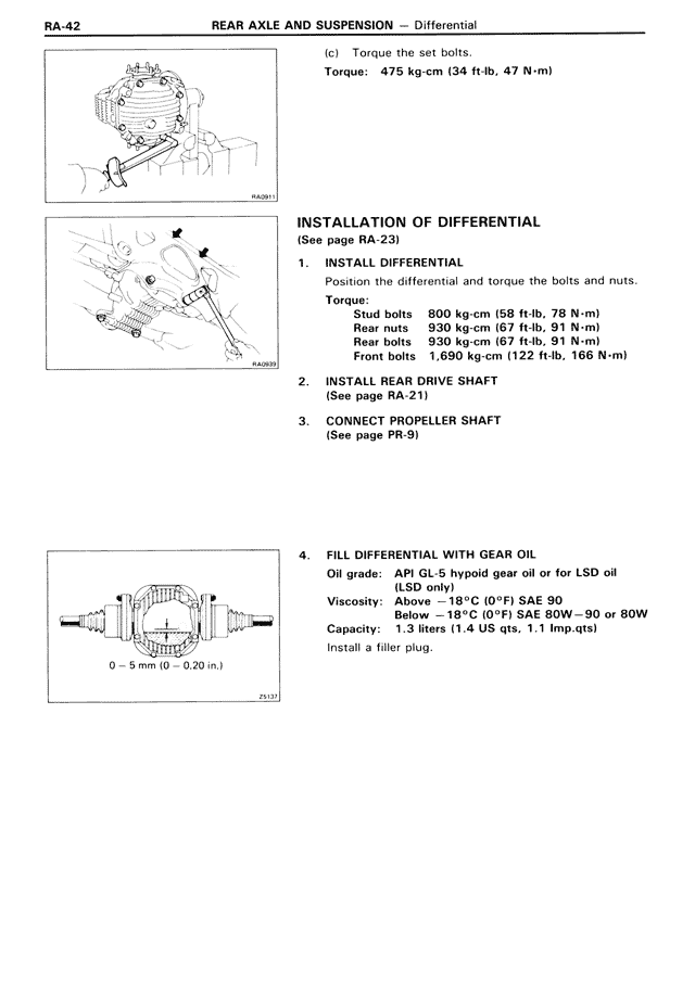 Rear Axle & Suspension — MK3 Supra Rear Axle & Suspension, page 42