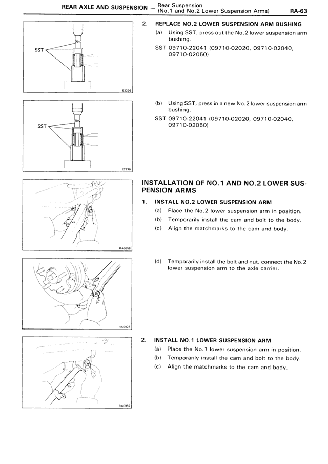 Rear Axle & Suspension — MK3 Supra Rear Axle & Suspension, page 63