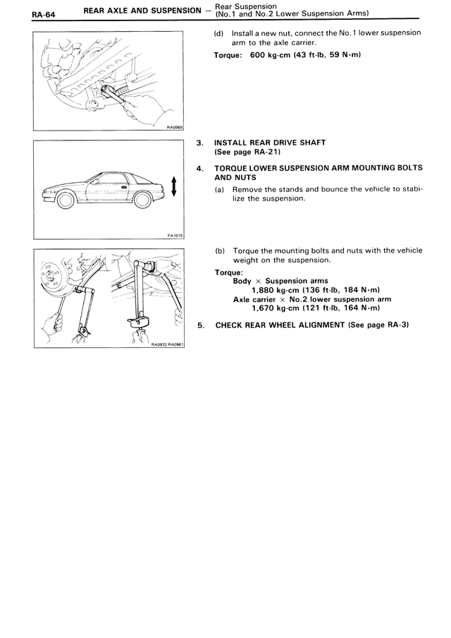 Rear Axle & Suspension — MK3 Supra Rear Axle & Suspension, page 64