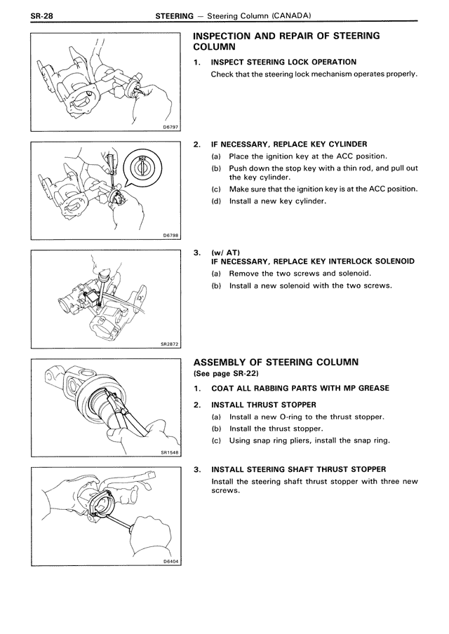 Inspection and Repair of Steering Column — MK3 Supra Steering, page 28