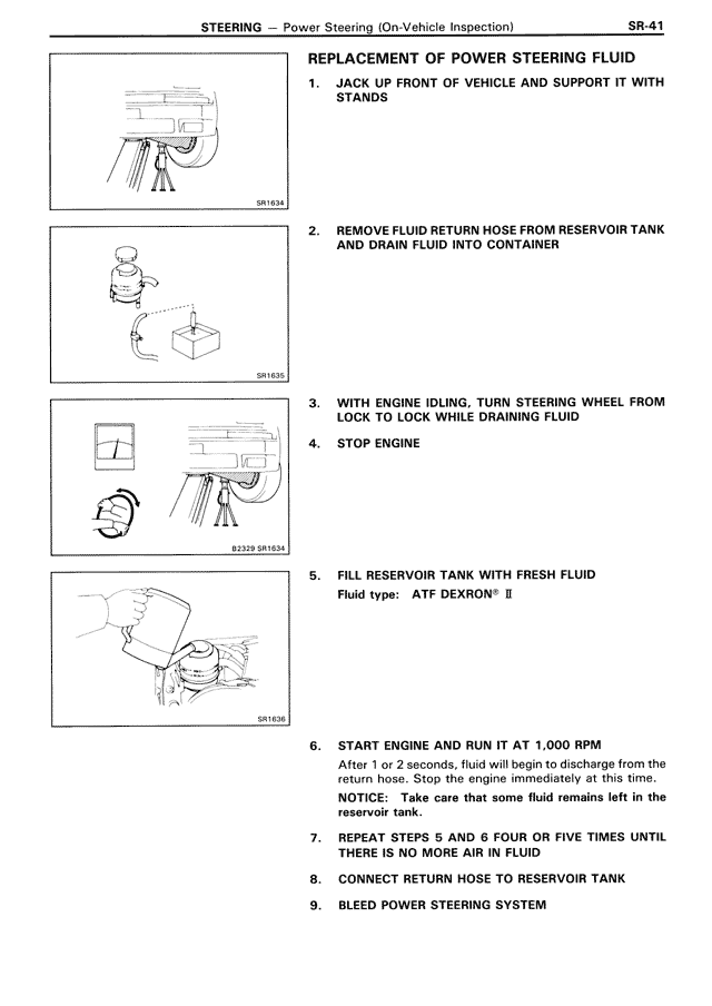 Replacement of Power Steering Fluid — MK3 Supra Steering, page 41