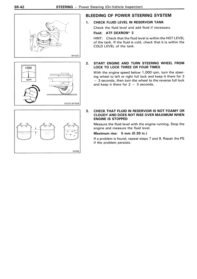 Bleeding of Power Steering System — MK3 Supra Steering, page 42