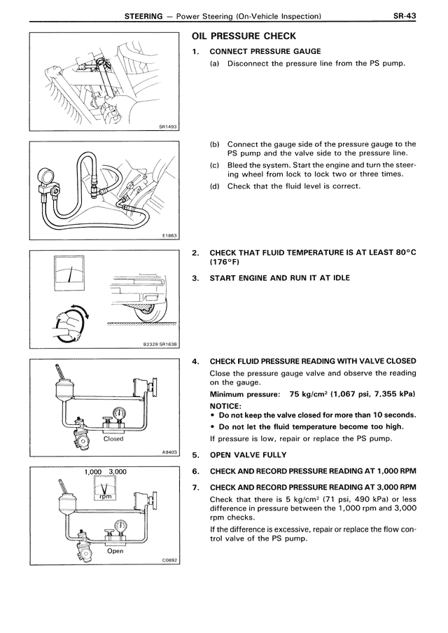 Oil Pressure Check — MK3 Supra Steering, page 43