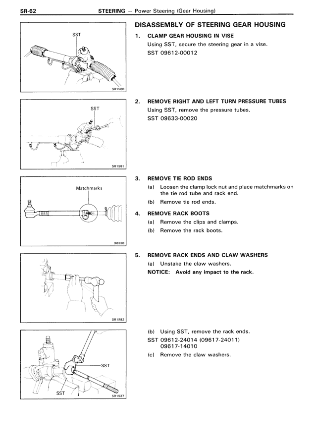 Disassembly of Steering Gear Housing — MK3 Supra Steering, page 62