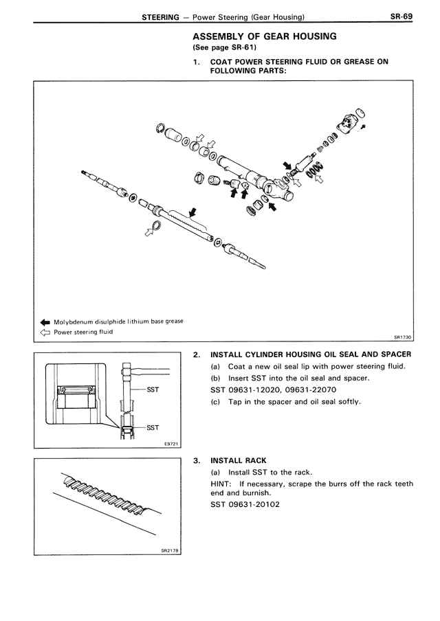 Assembly of Gear Housing — MK3 Supra Steering, page 69