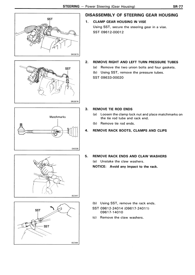 Disassembly of Steering Gear Housing — MK3 Supra Steering, page 77