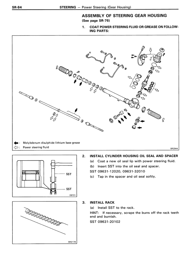 Assembly of Steering Gear Housing — MK3 Supra Steering, page 84