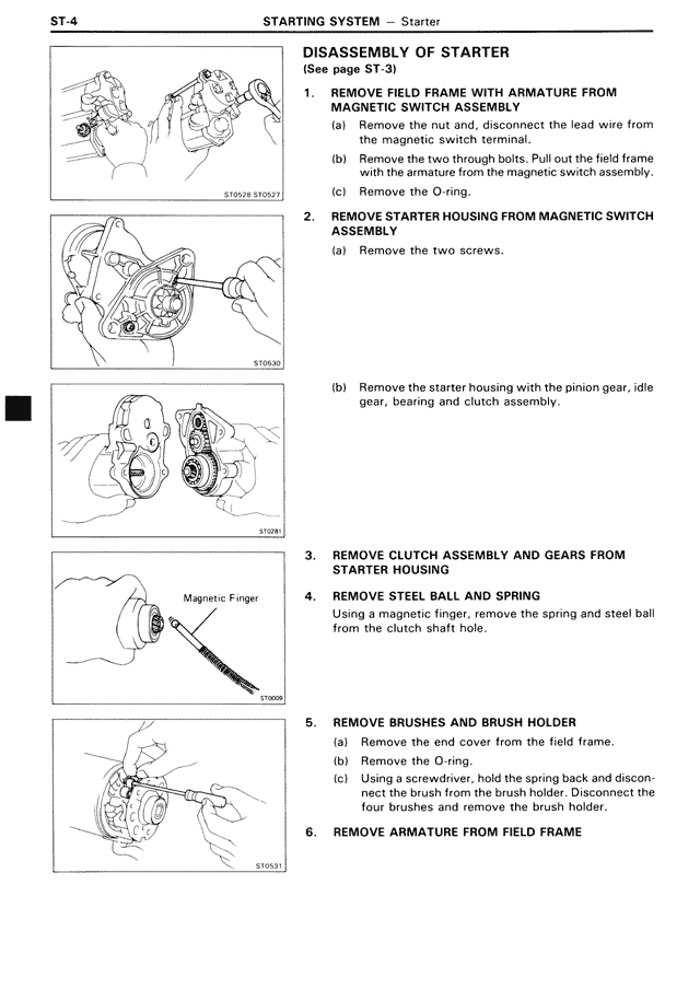 Disassembly of Starter — MK3 Supra Starting System, page 4