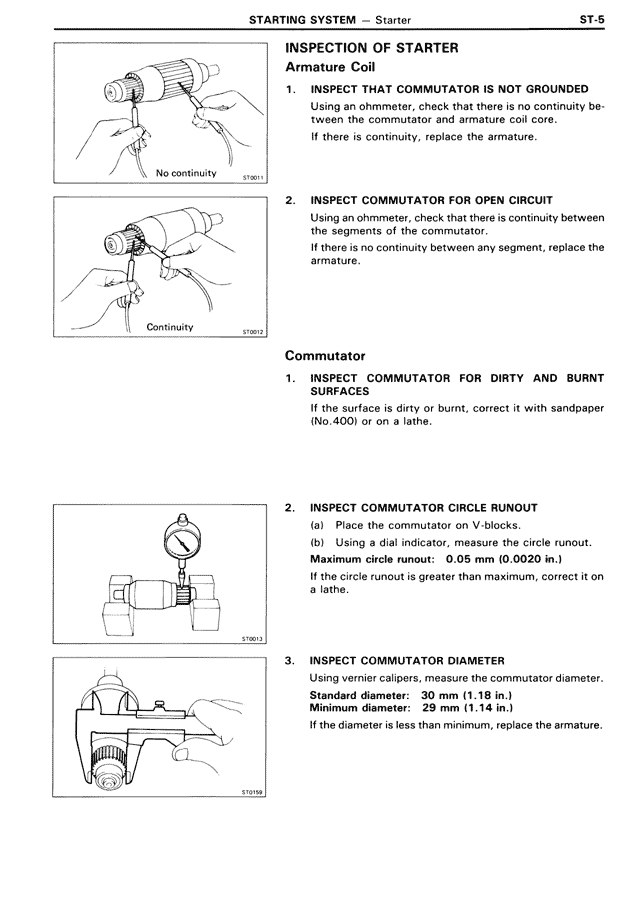 Inspection of Starter — MK3 Supra Starting System, page 5