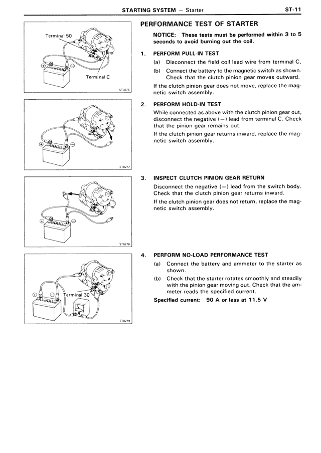 Performance Test of Starter — MK3 Supra Starting System, page 11