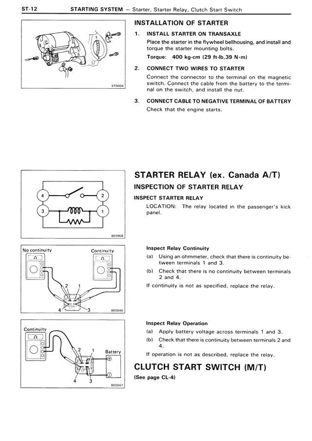 Installation of Starter — MK3 Supra Starting System, page 12