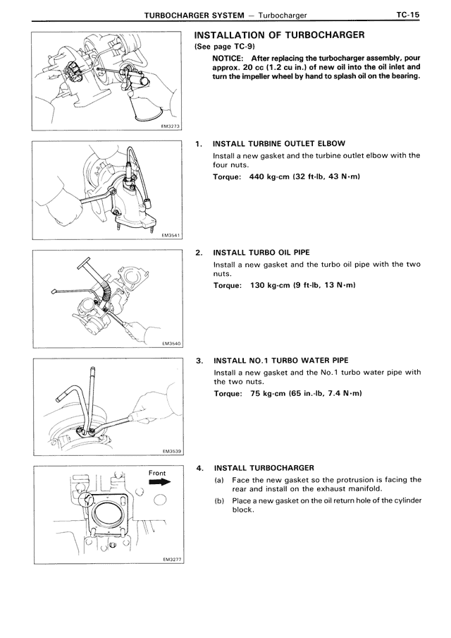 Installation of Turbocharger — MK3 Supra Turbocharger System, page 15