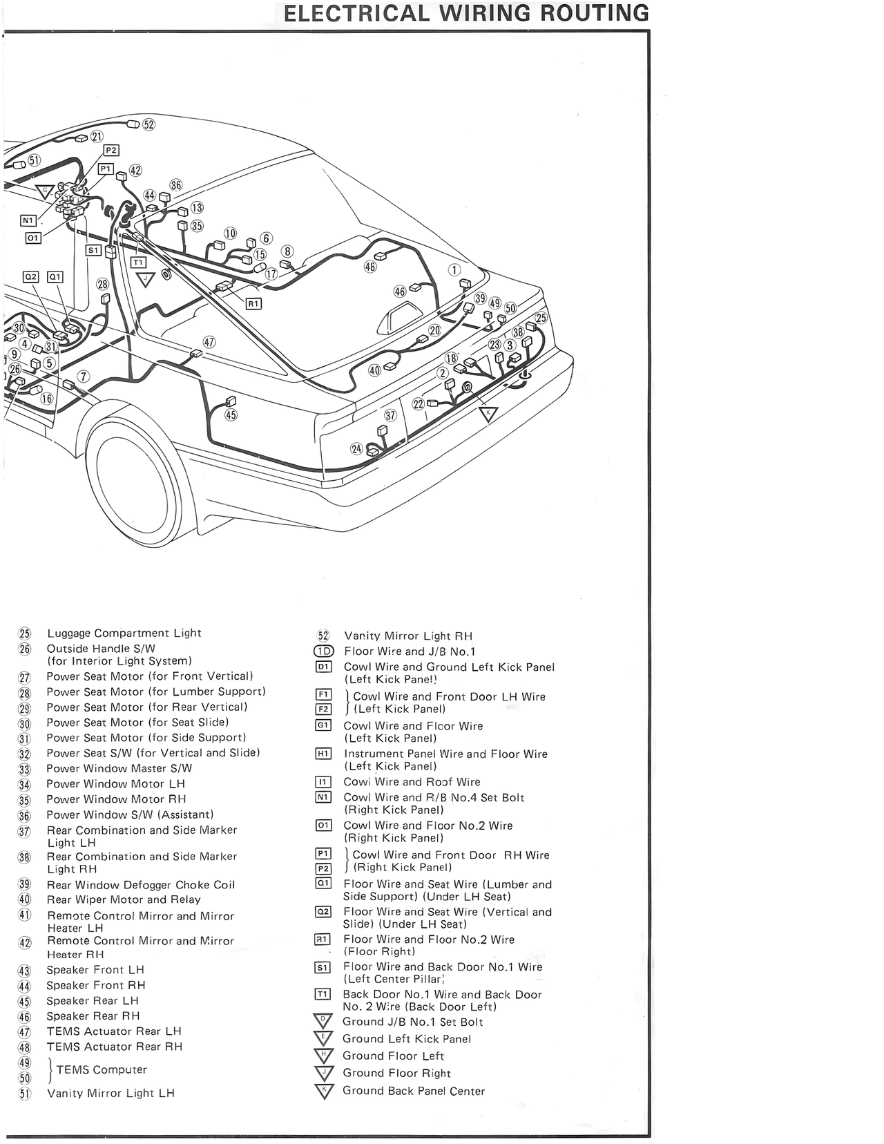 Electrical Wiring Routing — MK3 Supra Electrical Wiring Routing wiring diagram, page 5