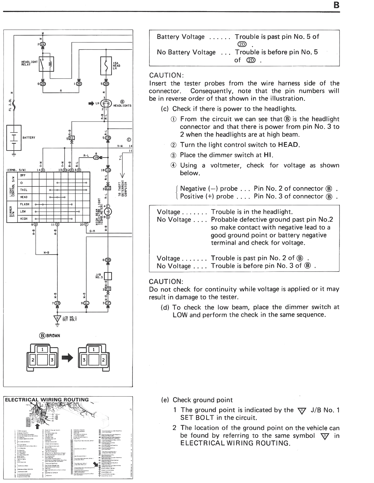 Headlight Circuit Troubleshooting — MK3 Supra Introduction & How To Use wiring diagram, page 4