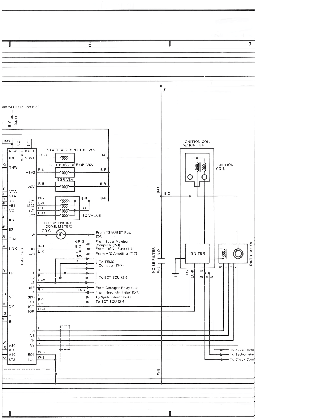 Ignition System Circuit — MK3 Supra Overall Wiring Diagram wiring diagram, page 5