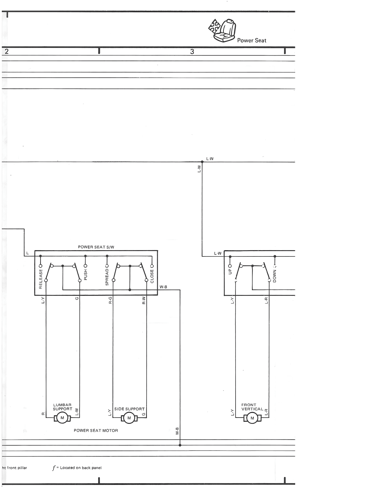Power Seat Circuit — MK3 Supra Overall Wiring Diagram wiring diagram, page 18