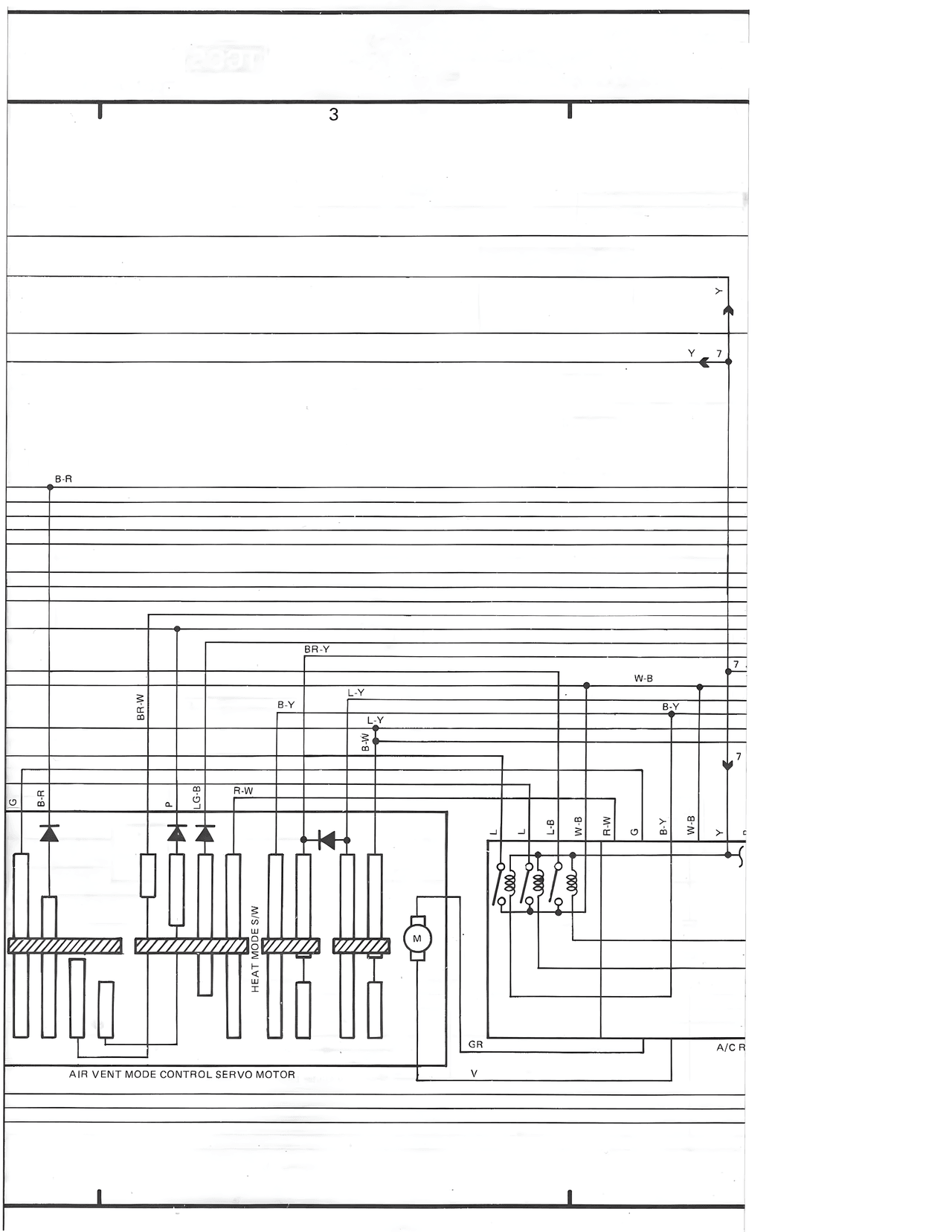 Air Vent Mode Control Servo Motor — MK3 Supra Overall Wiring Diagram wiring diagram, page 33
