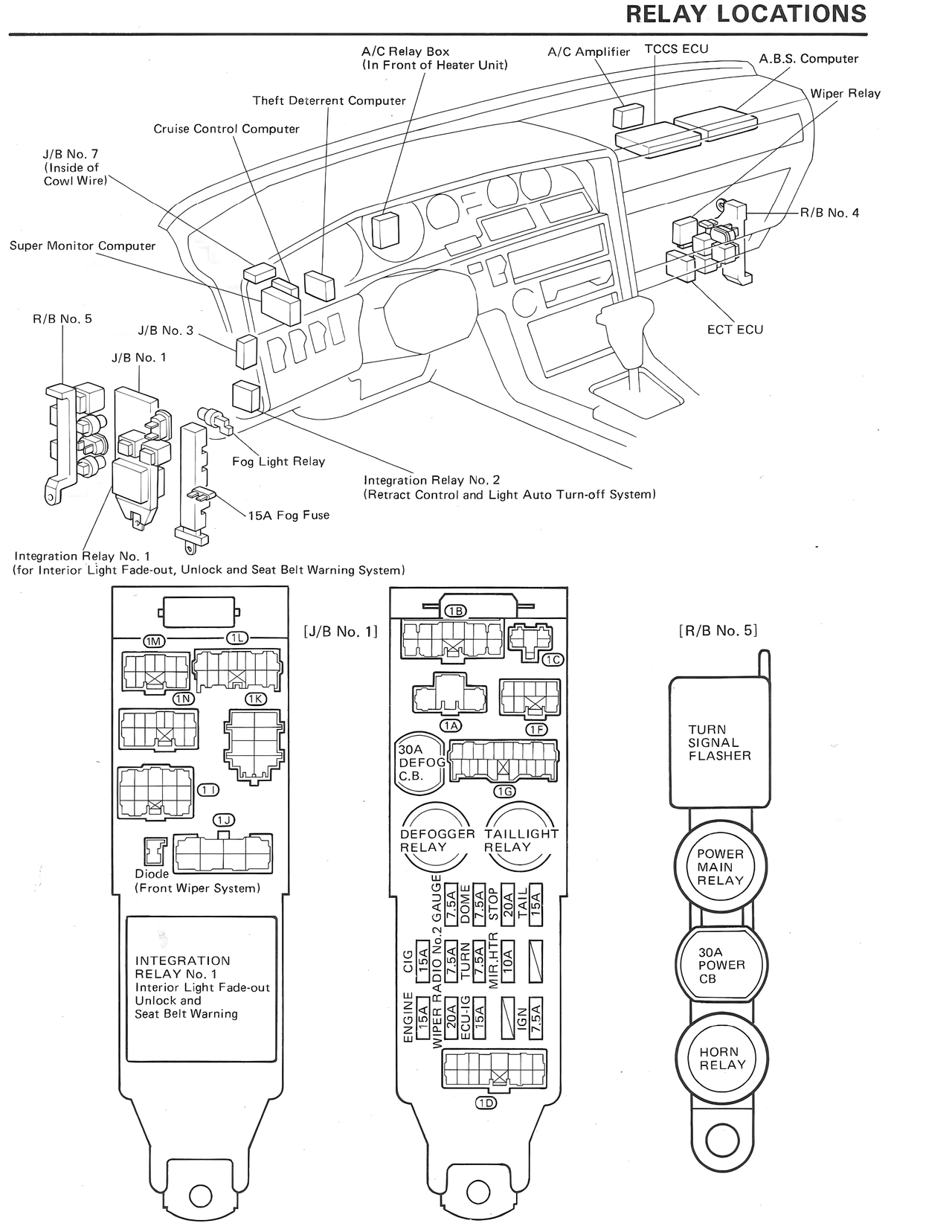 Relay Locations — MK3 Supra Relay Locations wiring diagram, page 2