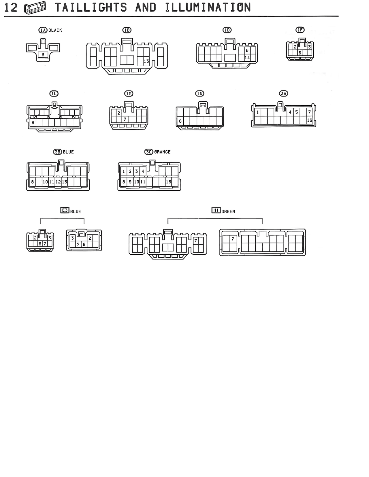 Taillights and Illumination — MK3 Supra Taillights and Illumination wiring diagram, page 5