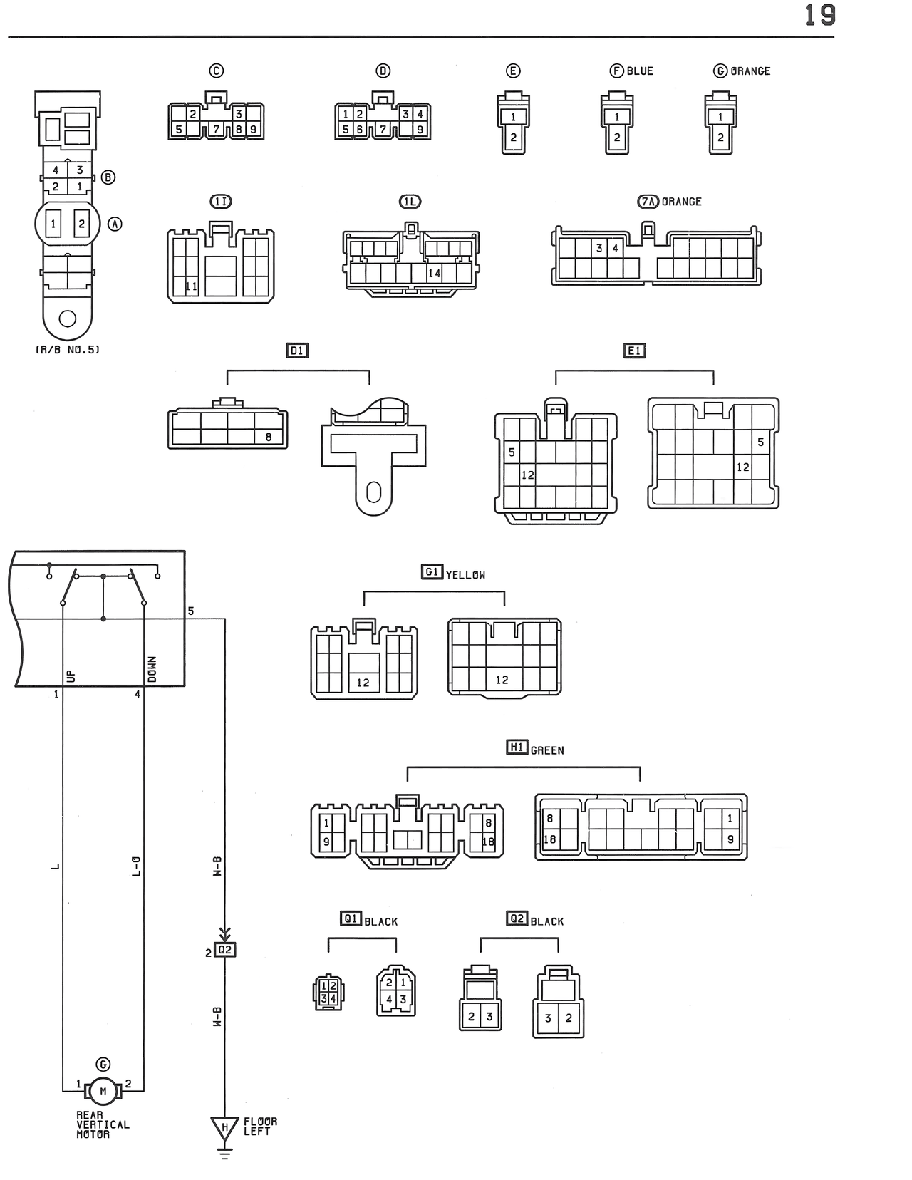 Power Seat — MK3 Supra Power Seat wiring diagram, page 2