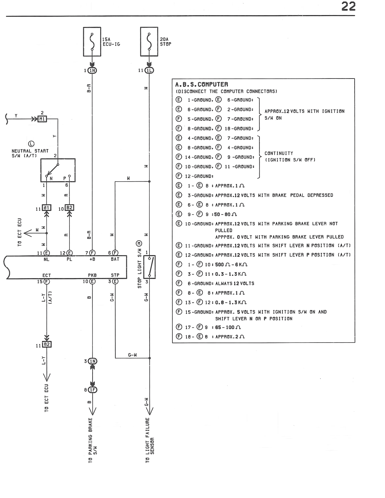 Anti-Lock Brake System (ABS) — MK3 Supra Anti-Lock Brake System (ABS) wiring diagram, page 2