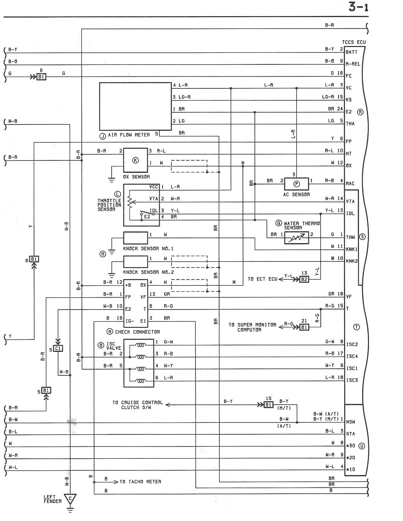 EFI System — MK3 Supra EFI System wiring diagram, page 2